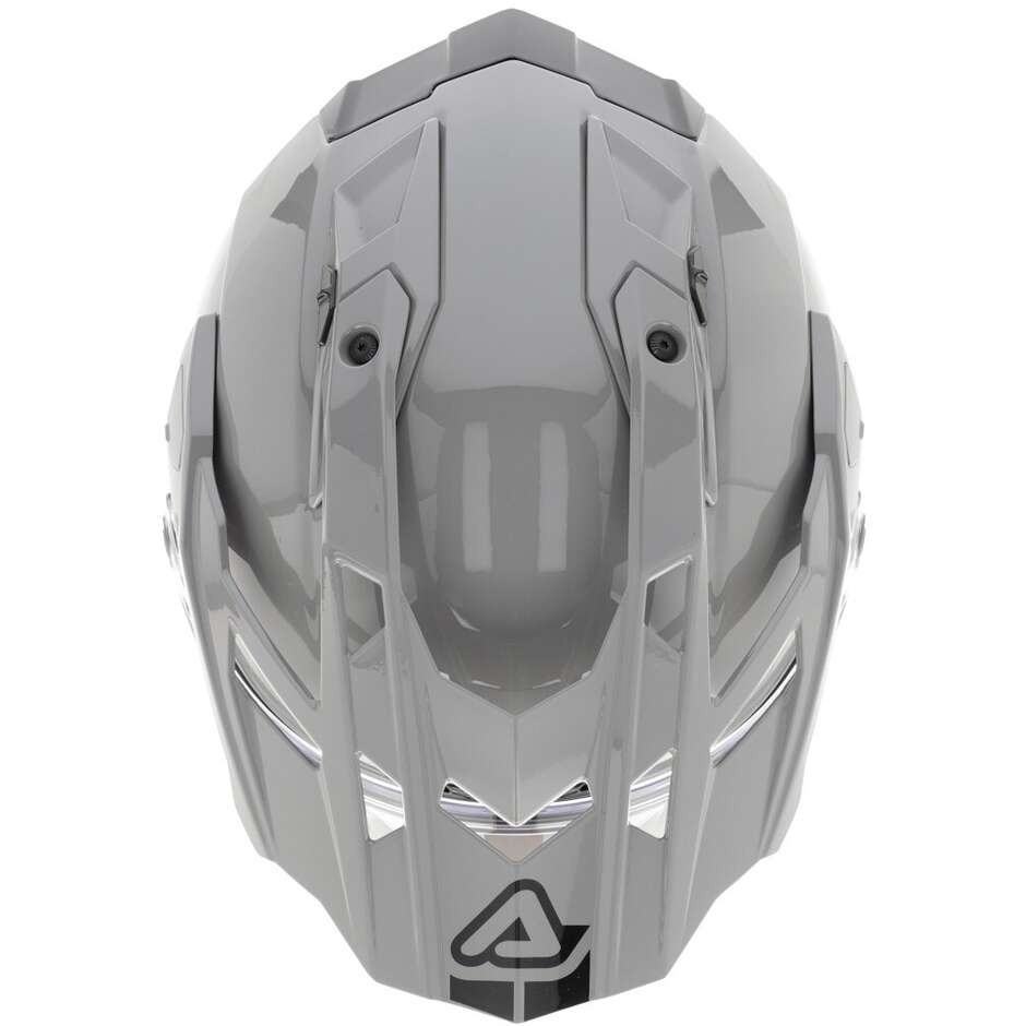 Acerbis Attack Mono Grauer Motorrad-Abenteuerhelm