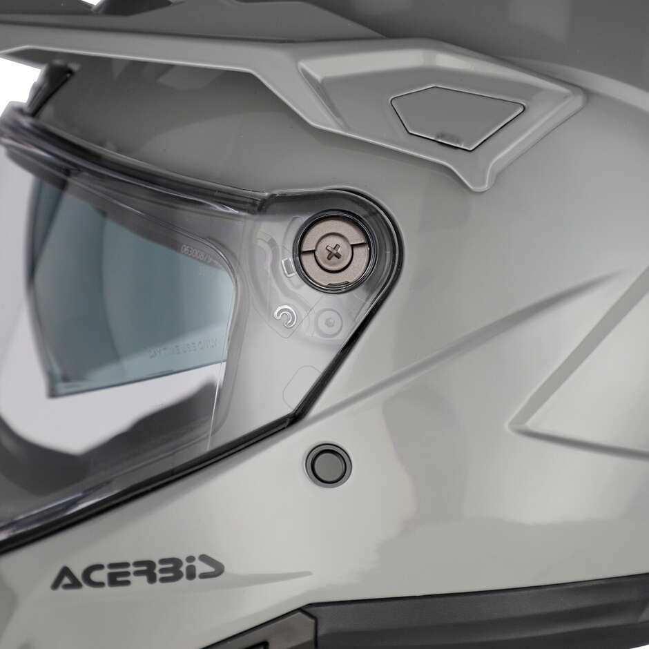 Acerbis Attack Mono Grauer Motorrad-Abenteuerhelm