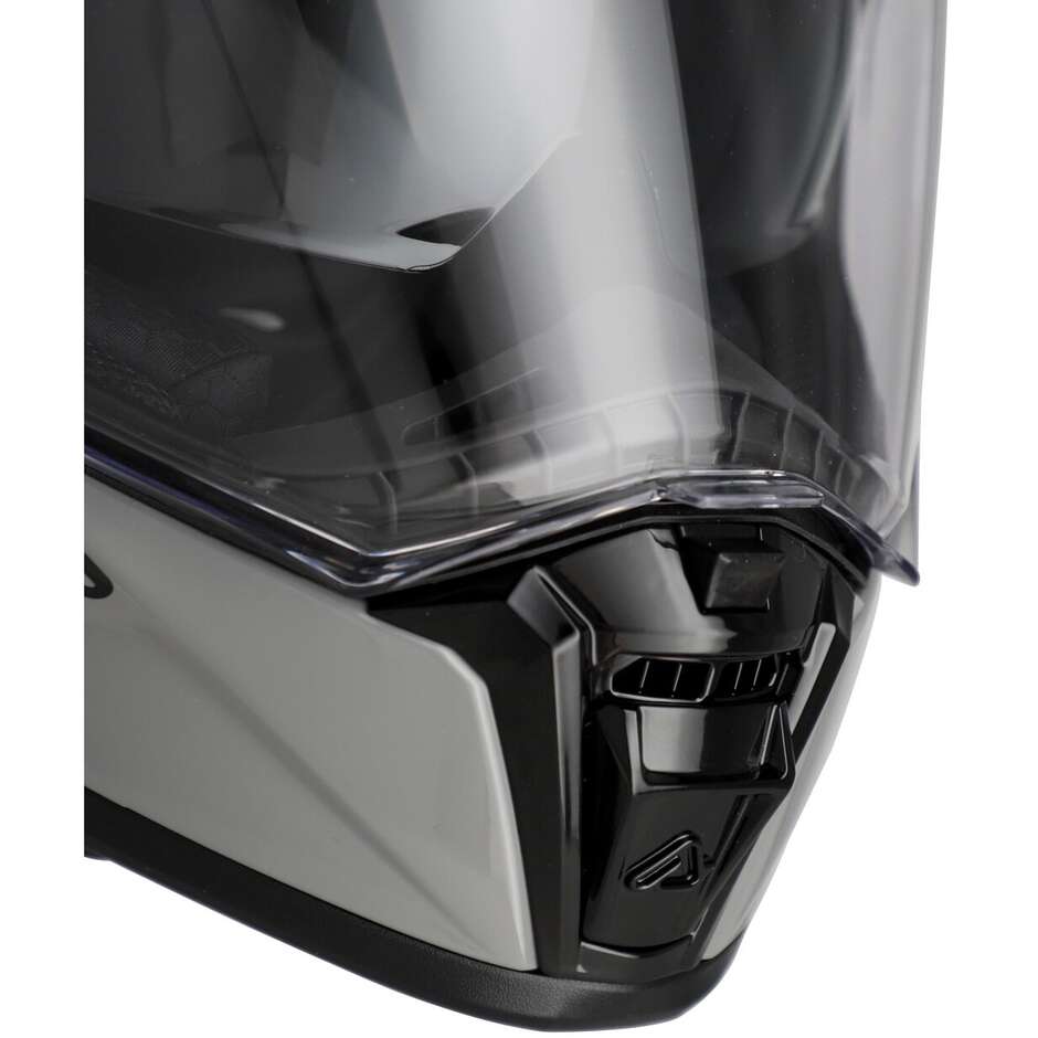 Acerbis Attack Mono Grauer Motorrad-Abenteuerhelm