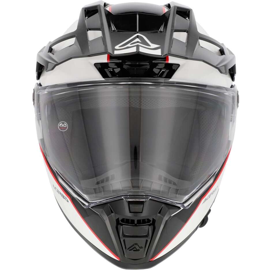 Acerbis Attack Multi Adventure Motorcycle Helmet White Black