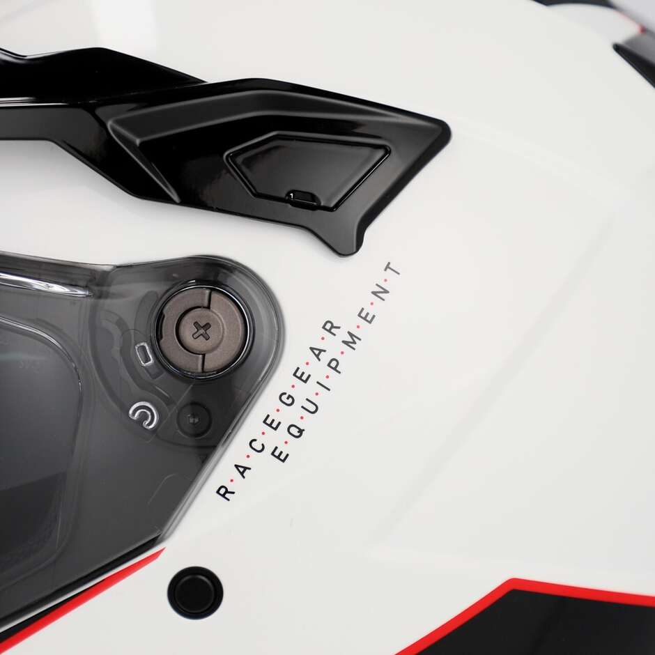 Acerbis Attack Multi Adventure Motorcycle Helmet White Black