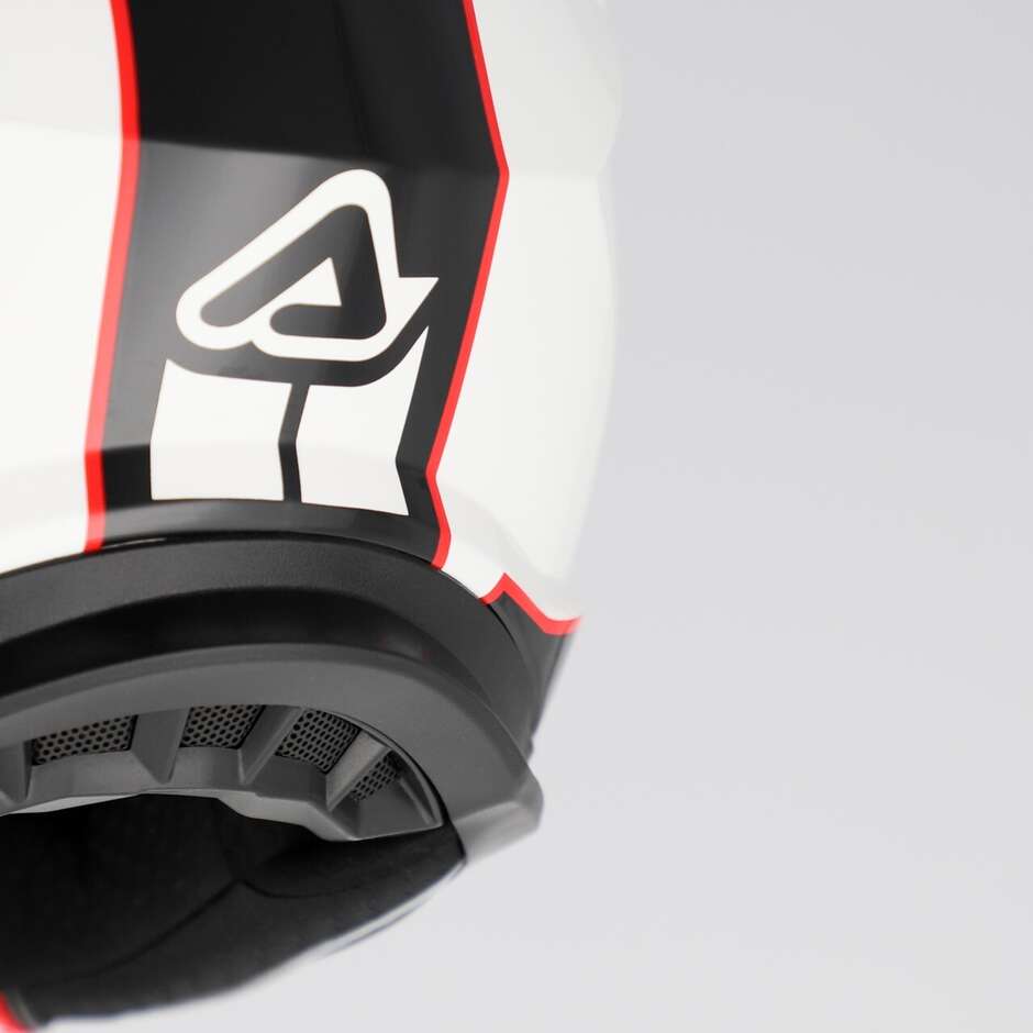 Acerbis Attack Multi Adventure Motorcycle Helmet White Black