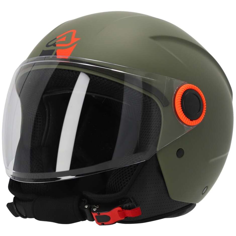 ACERBIS BREZZA Jet Motorcycle Helmet Military Green