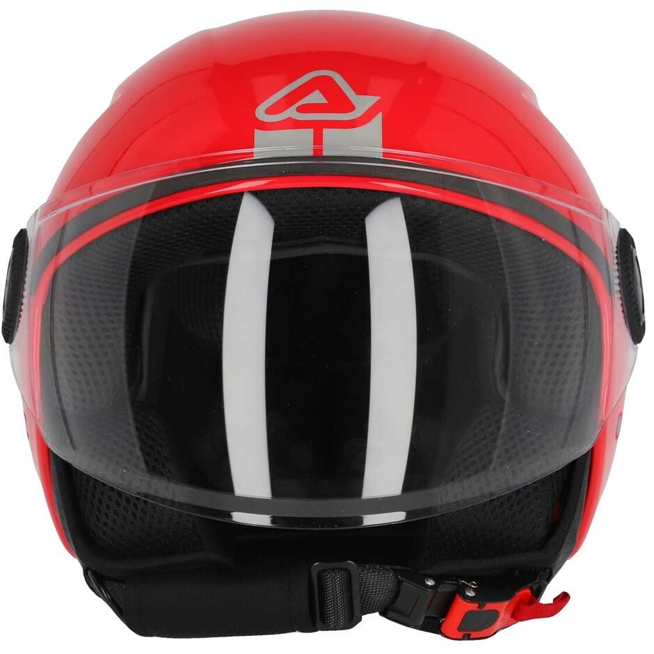 ACERBIS BREZZA Red Motorcycle Jet Helmet