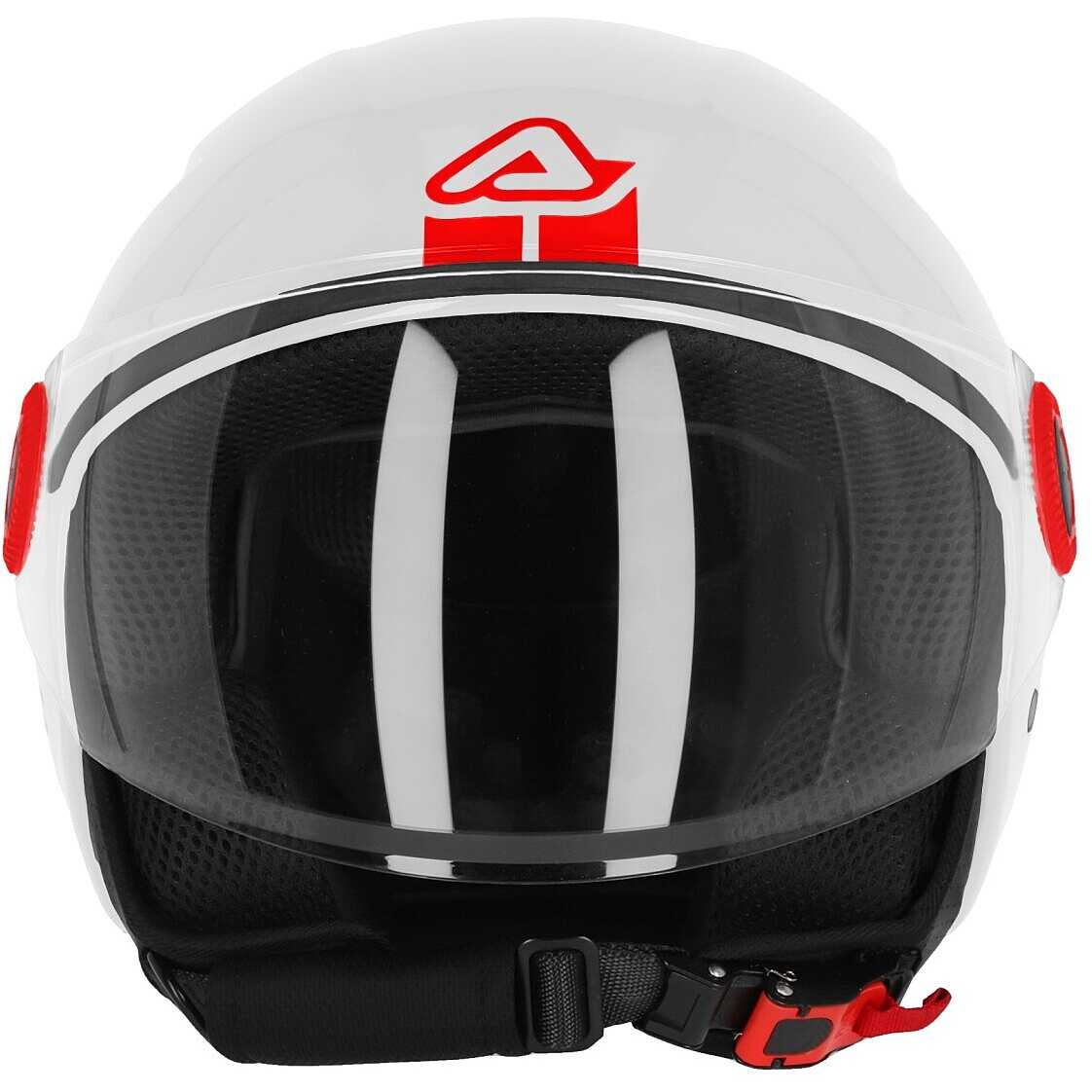 Acerbis Jethelm Air Graphic – Grau/Rot, Größe XL, ECE 22-06, Mit Sonnenvisier & Waschbarem Innenfutter