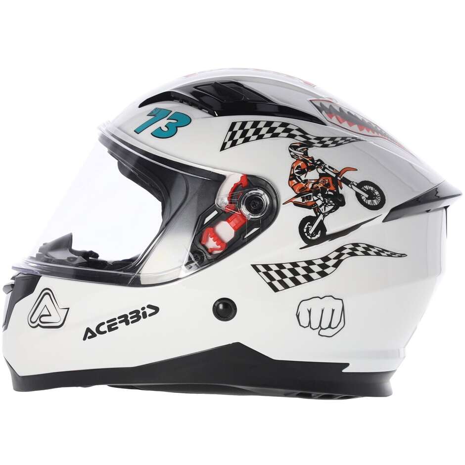 ACERBIS CARLINO KID 2206 White Children's Full-Face Motorcycle Helmet
