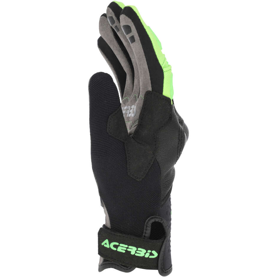 Acerbis CE Carbon G 5.0 Motorcycle Gloves Black Green