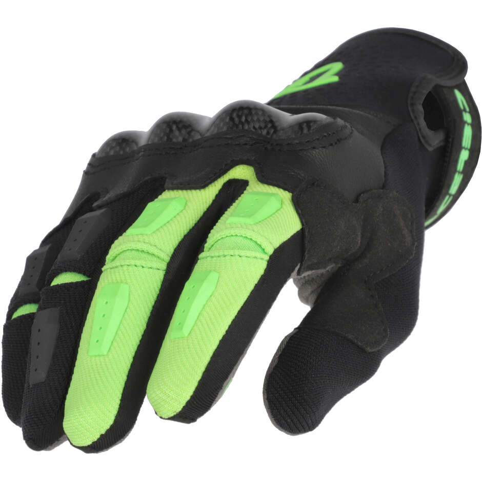 Acerbis CE Carbon G 5.0 Motorcycle Gloves Black Green