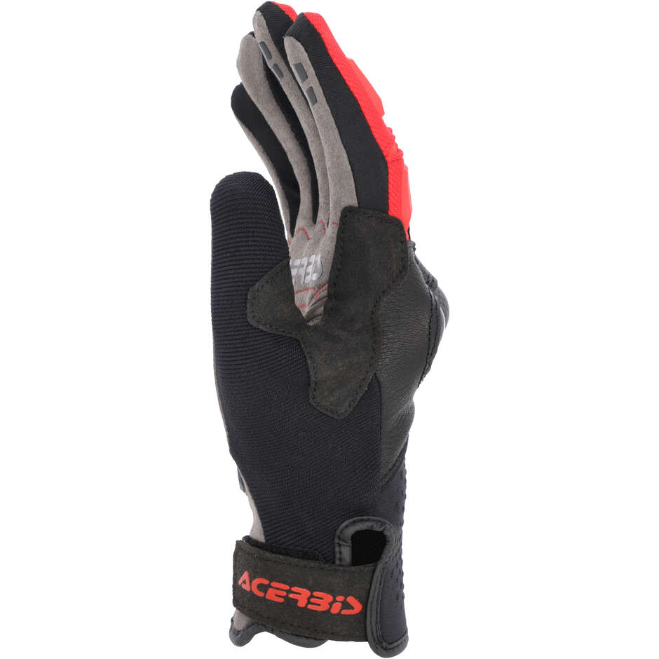 Acerbis CE Carbon G 5.0 Motorcycle Gloves Black Red