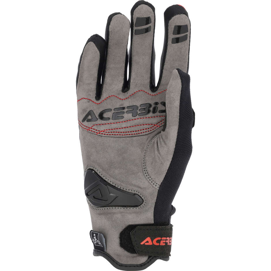Acerbis CE Carbon G 5.0 Motorcycle Gloves Black Red