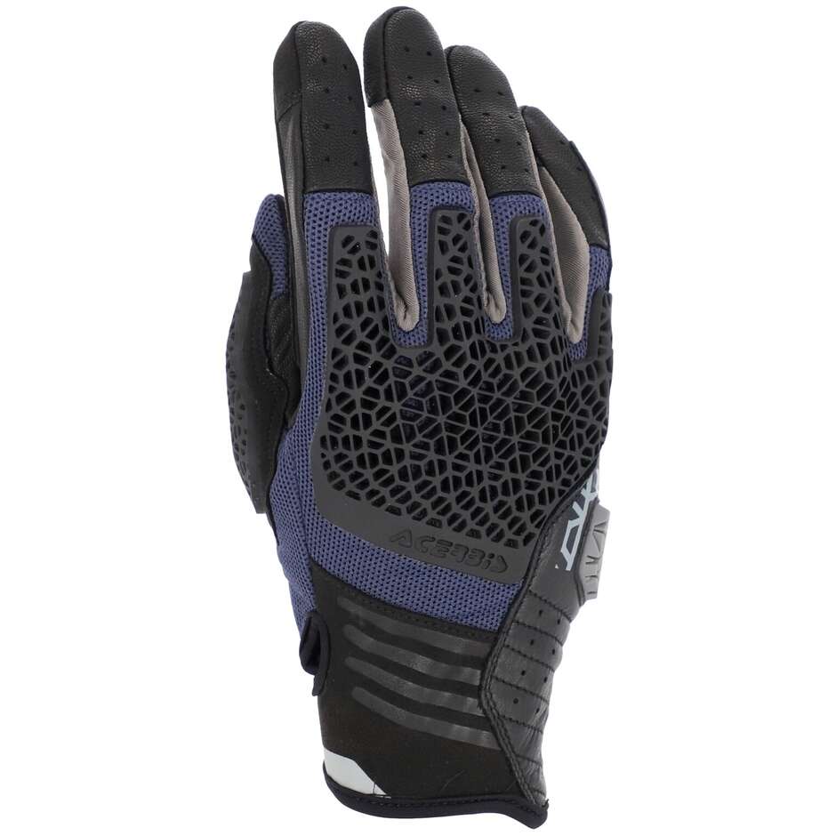 ACERBIS CE CROSSOVER Motorcycle Gloves Blue Grey