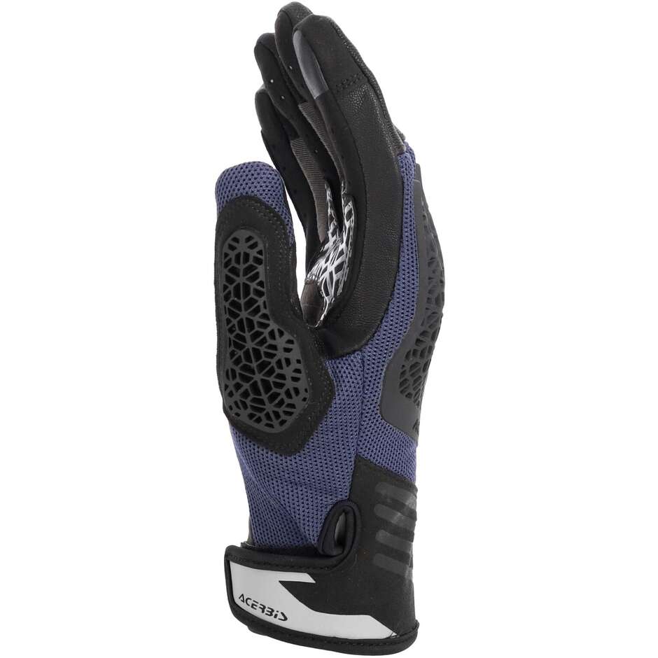 ACERBIS CE CROSSOVER Motorcycle Gloves Blue Grey