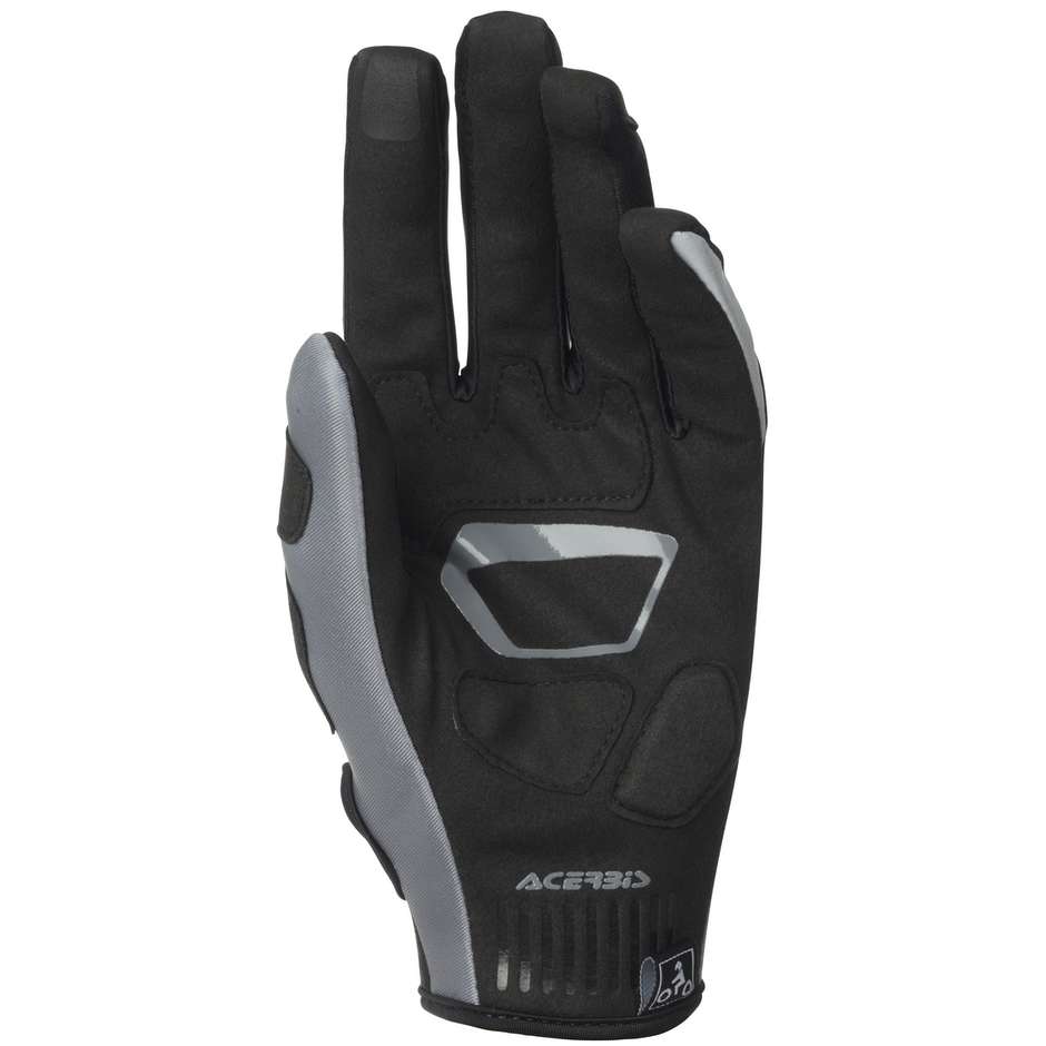 Acerbis CE NEOPRENE 3.0 Fabric Motorcycle Gloves Black Gray