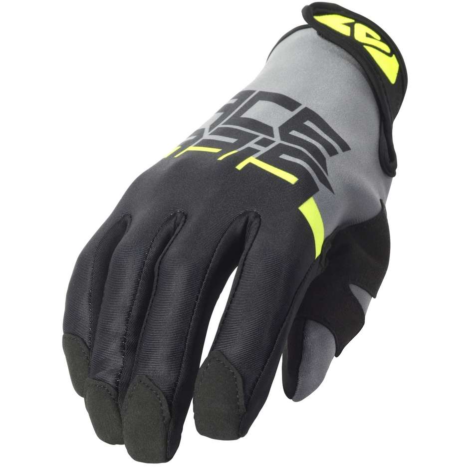 Acerbis CE NEOPRENE 3.0 Fabric Motorcycle Gloves Black Yellow Fluo