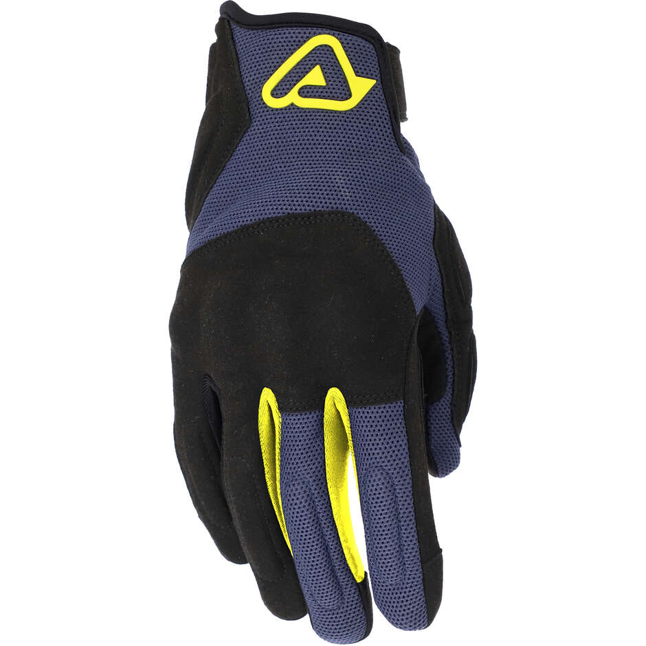 Acerbis CE PYRAMID Motorcycle Gloves Black Blue