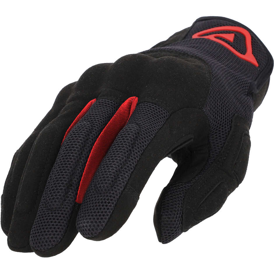 Acerbis CE PYRAMID Motorcycle Gloves Black Red