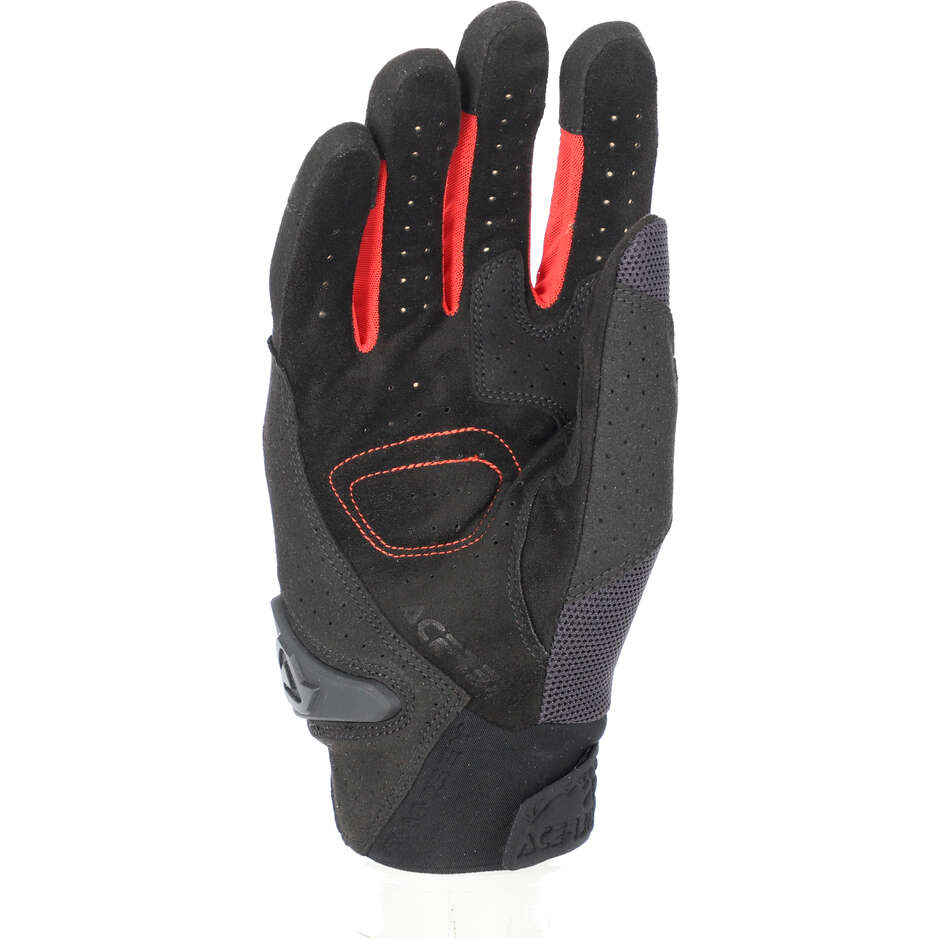 Acerbis CE RAMSEY MY VENTED PRO Motorradhandschuhe Schwarz Rot