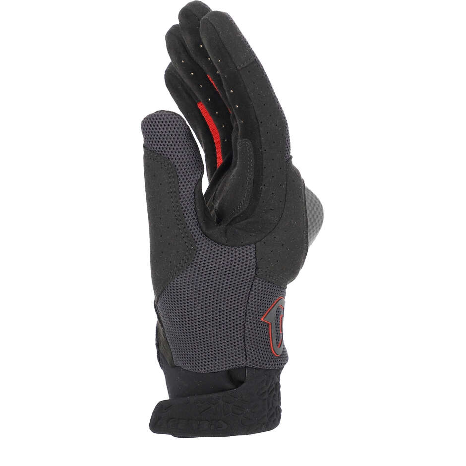 Acerbis CE RAMSEY MY VENTED PRO Motorradhandschuhe Schwarz Rot
