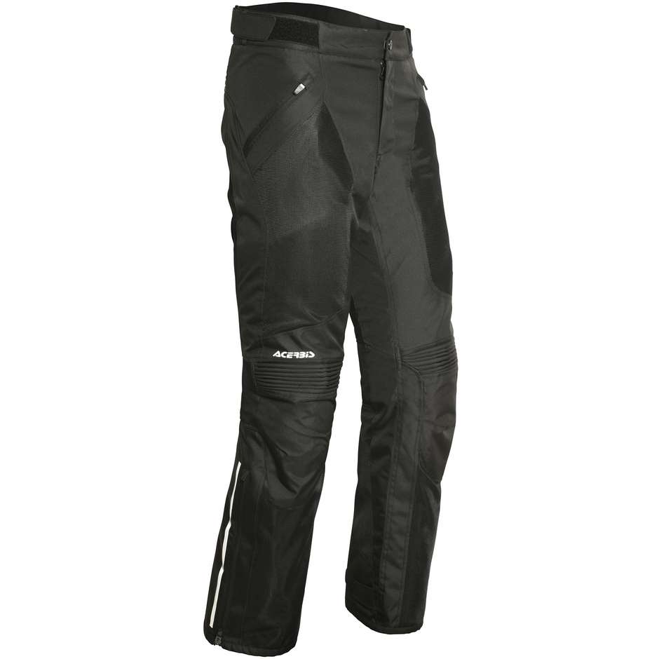 Acerbis CE RAMSEY VENTED Black Perforated Fabric Motorcycle Pants