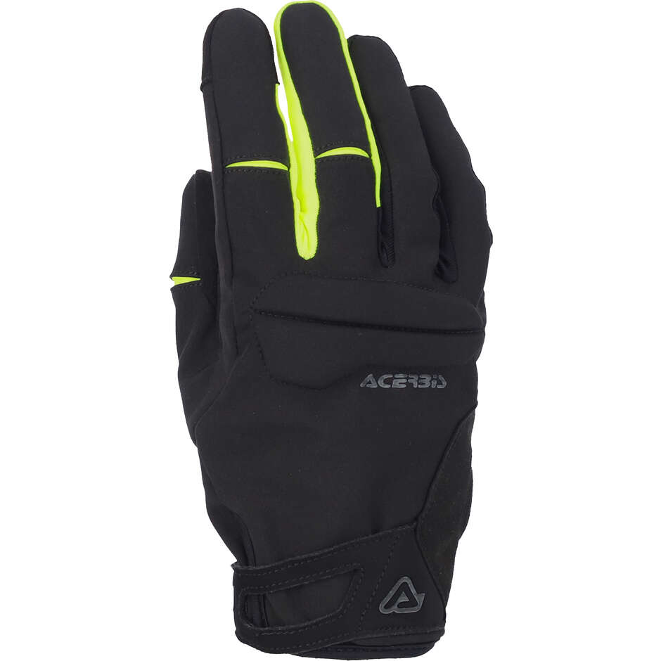 ACERBIS CE URBAN WP 2 Black Yellow Fabric Motorcycle Gloves