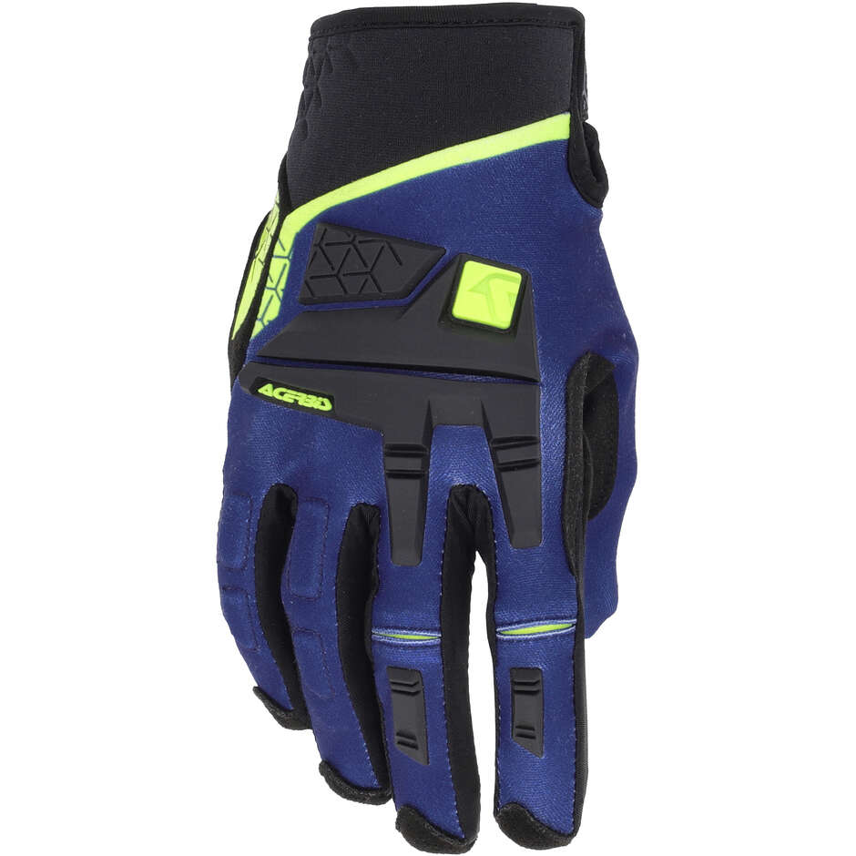 Acerbis CE X-ENDURO Cross Enduro Motorcycle Gloves Blue Yellow