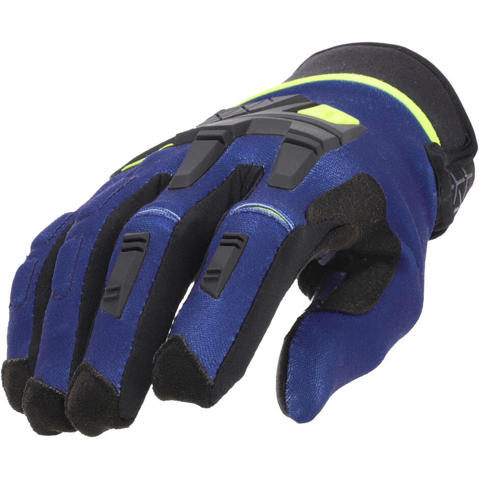 Acerbis CE X-ENDURO Cross Enduro Motorradhandschuhe Blau Gelb