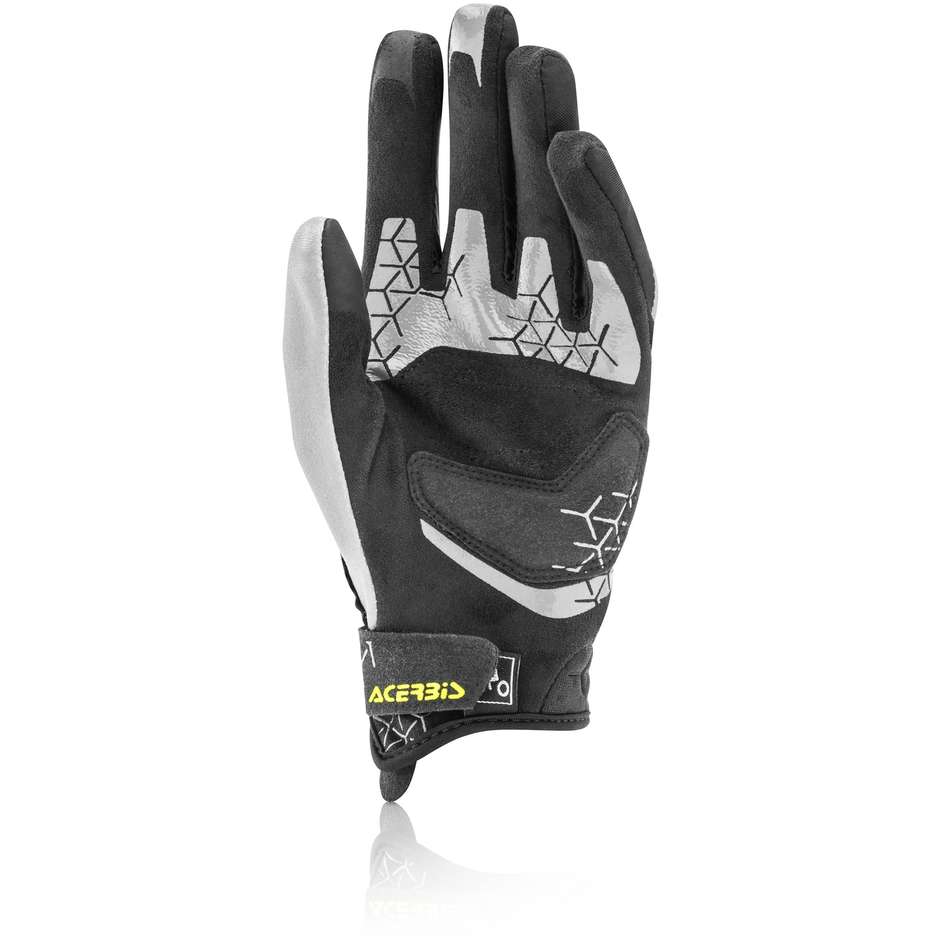 Acerbis CE X-ENDURO Cross Enduro Motorradhandschuhe Schwarz Gelb Fluo
