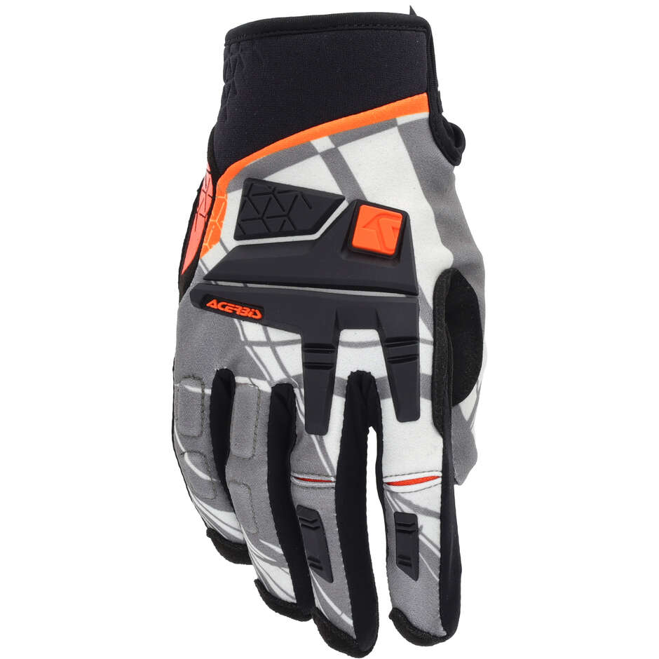 Acerbis CE X-ENDURO Orange Grey Cross Enduro Motorradhandschuhe