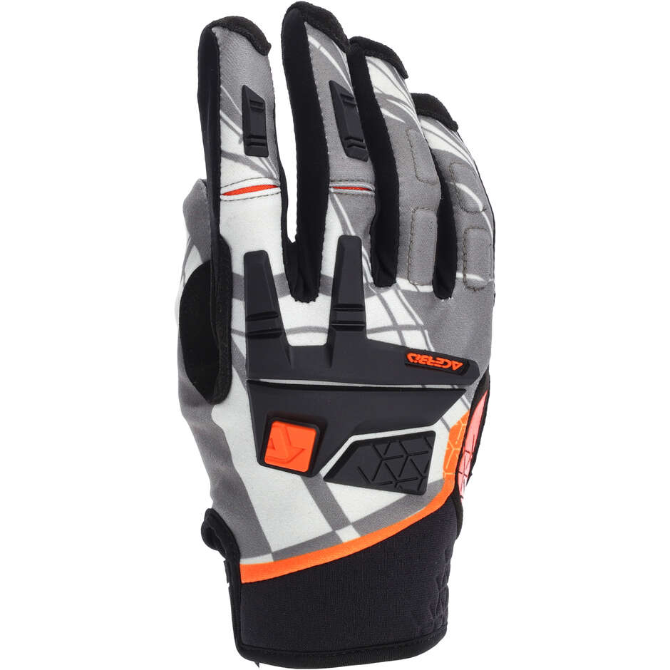 Acerbis CE X-ENDURO Orange Grey Cross Enduro Motorradhandschuhe
