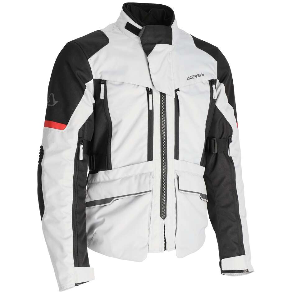 ACERBIS CE X-ROVER Touring Motorcycle Jacket Gray Red
