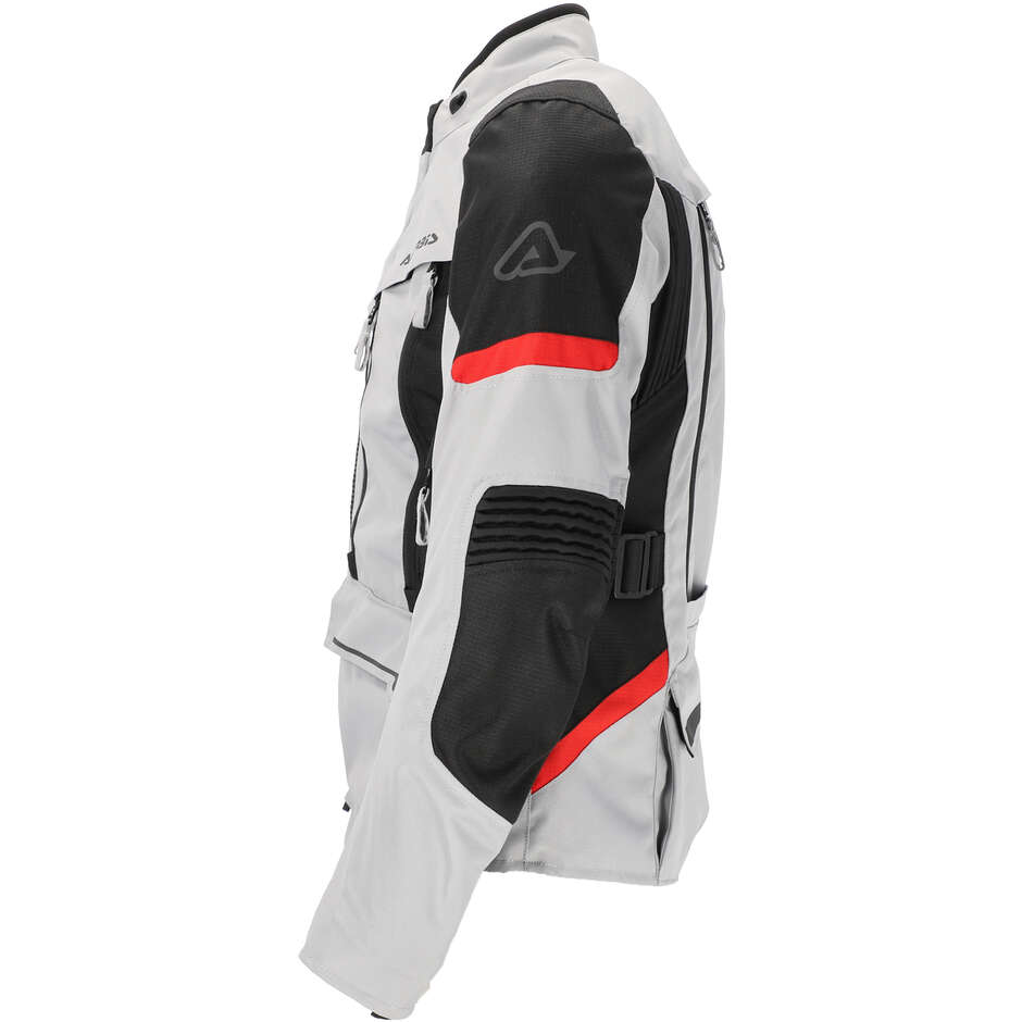 Acerbis CE X-ROVER Women's Motorcycle Jacket Grey/Red