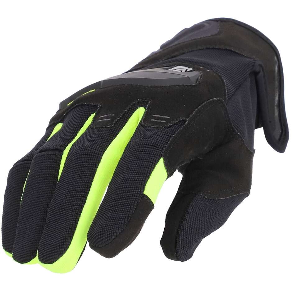 Acerbis CE X-STREET Schwarz Gelbe Motorradhandschuhe aus Sommerstoff