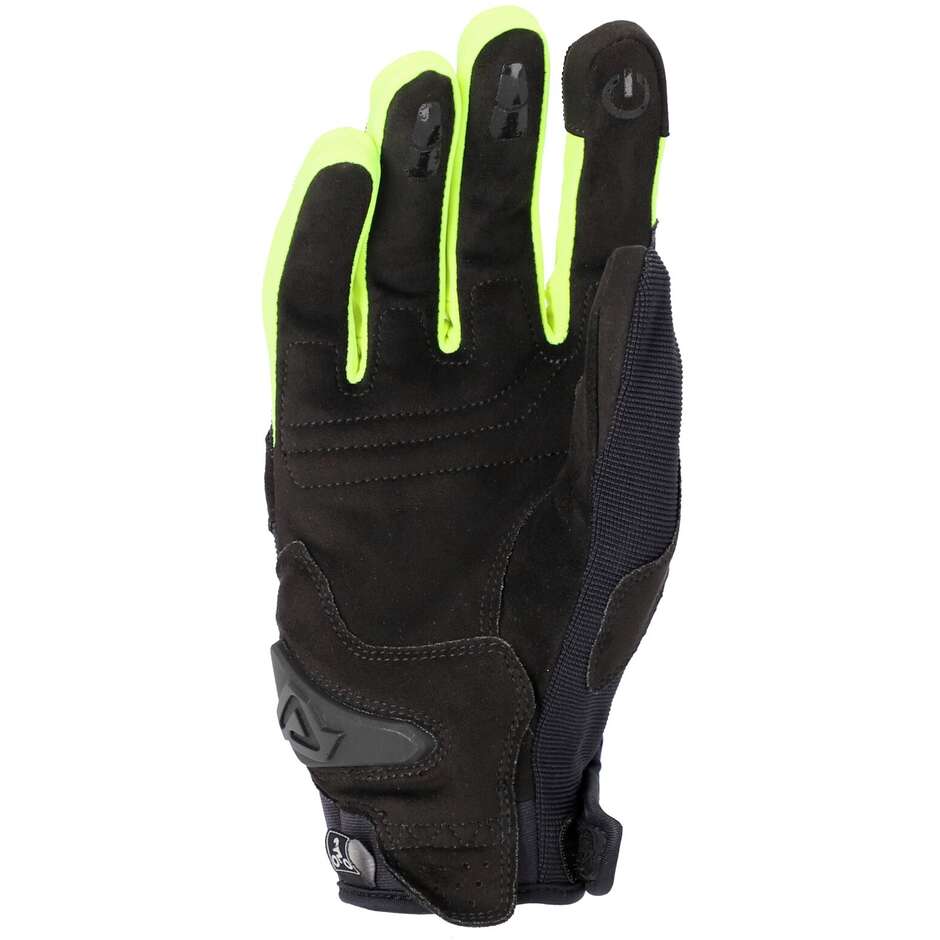 Acerbis CE X-STREET Schwarz Gelbe Motorradhandschuhe aus Sommerstoff