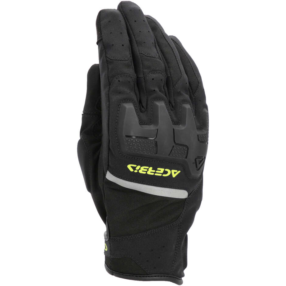 Acerbis CE X-Street WP Motorradhandschuhe Schwarz Gelb