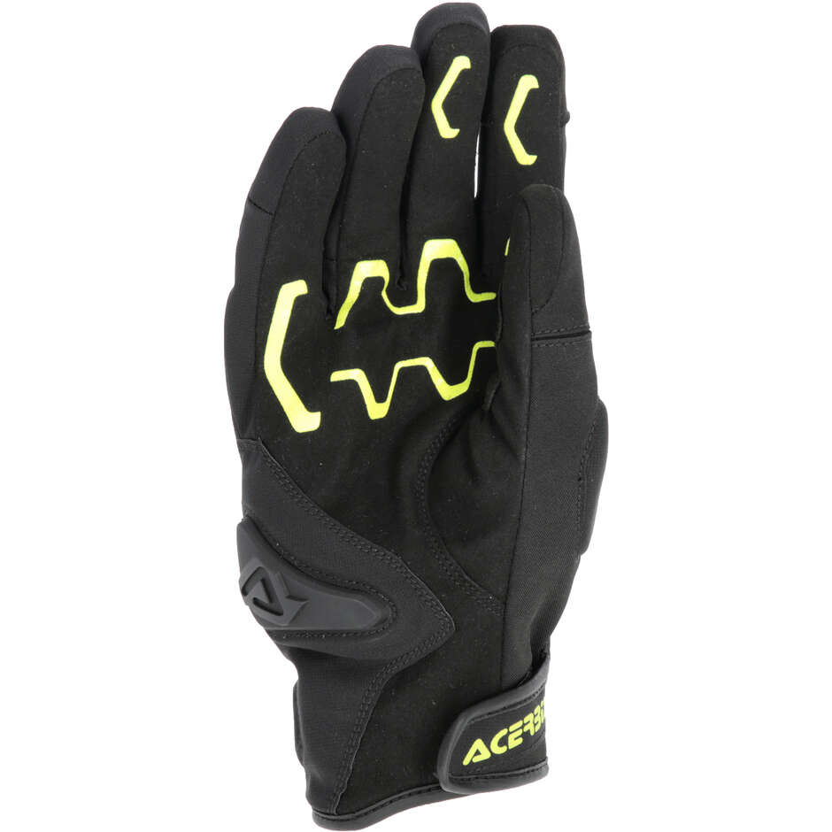 Acerbis CE X-Street WP Motorradhandschuhe Schwarz Gelb