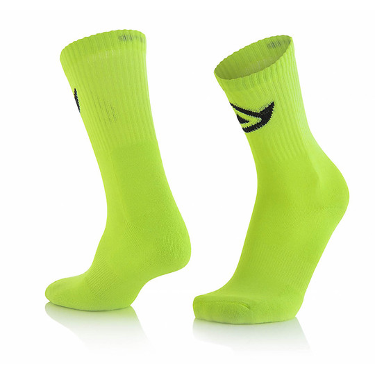 Acerbis Cotton Socks Fluo Yellow Short Socks