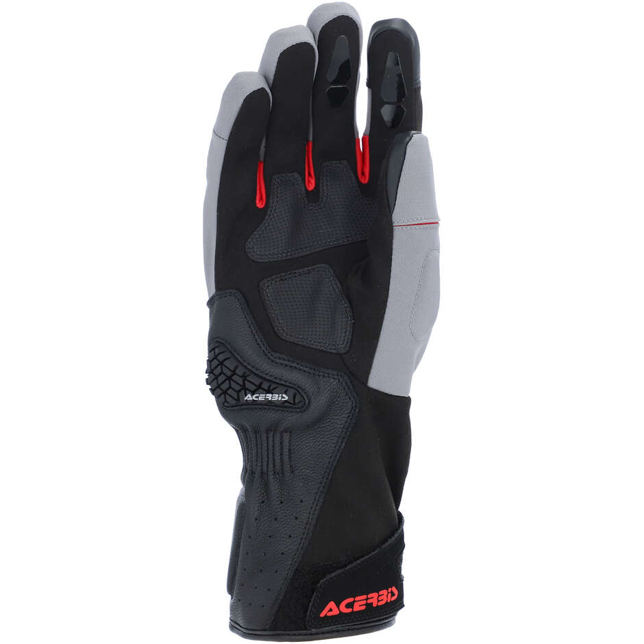 Acerbis CROSSOVER WP Motorradhandschuhe Schwarz Grau