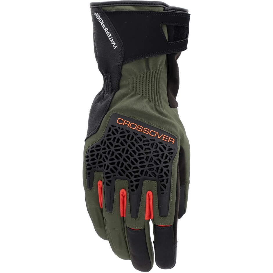 Acerbis CROSSOVER WP Motorradhandschuhe Schwarz Grün