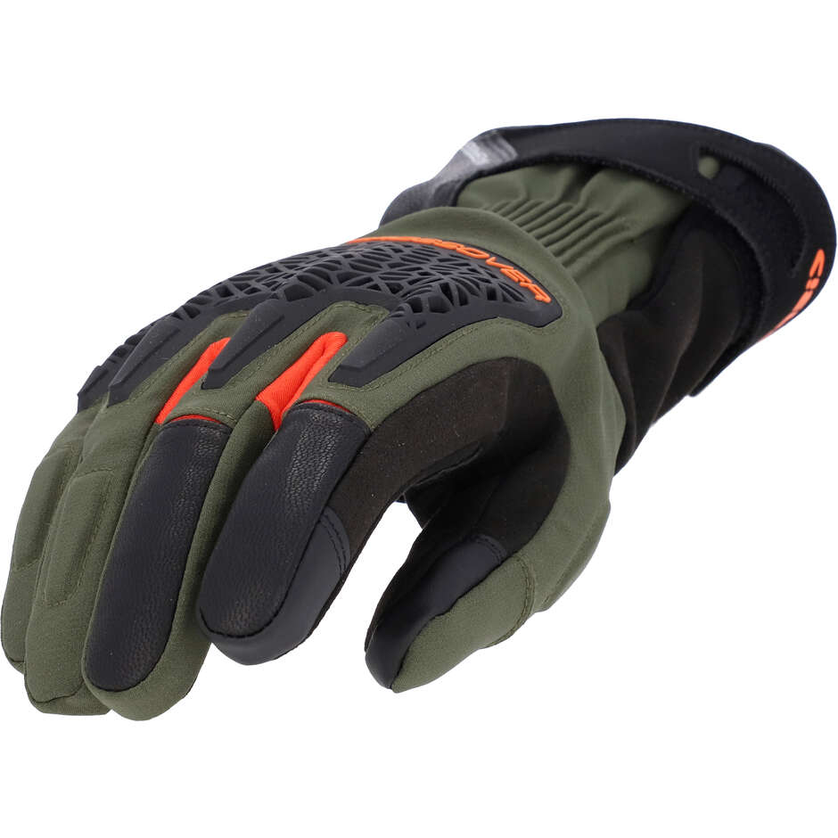 Acerbis CROSSOVER WP Motorradhandschuhe Schwarz Grün