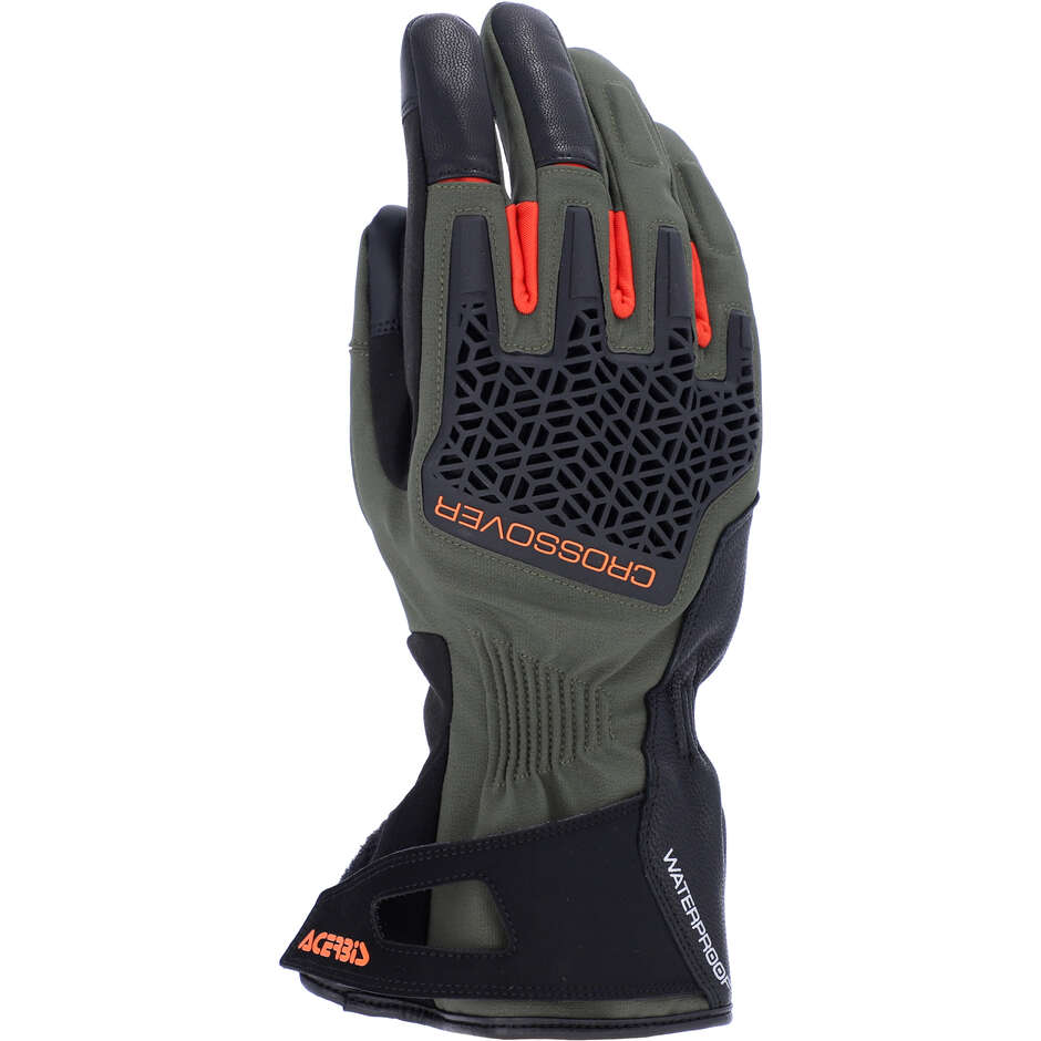 Acerbis CROSSOVER WP Motorradhandschuhe Schwarz Grün