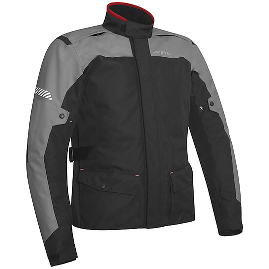 Acerbis Discovery Forest Touring Fabric Motorcycle Jacket Black Gray