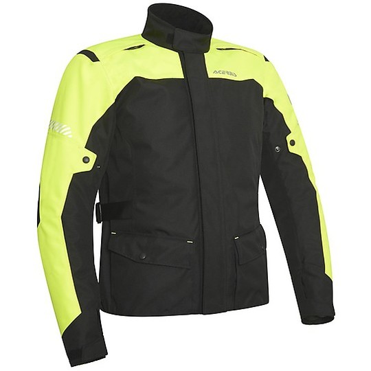 Acerbis Discovery Forest Touring Fabric Motorcycle Jacket Black Yellow