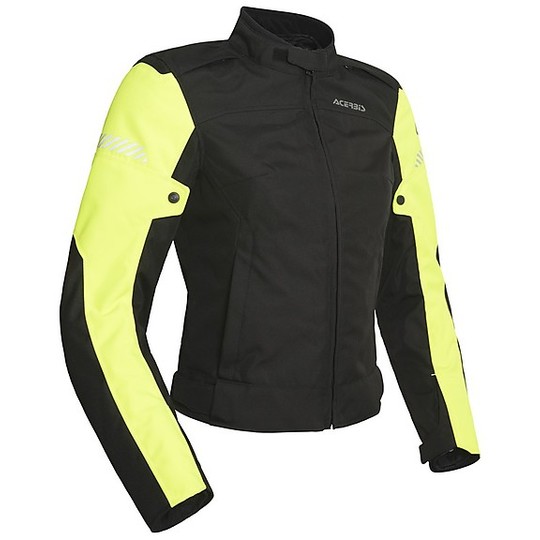 Acerbis Discovery Ghibly Lady Touring Fabric Motorcycle Jacket Black Yellow