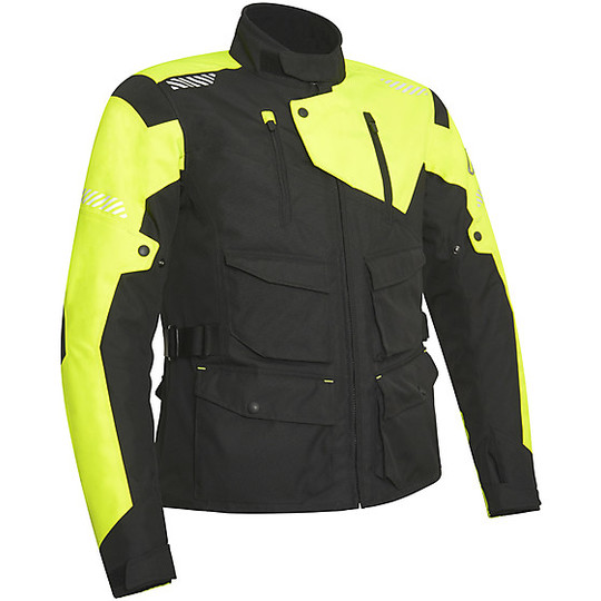 Acerbis Discovery Safary Touring Fabric Motorcycle Jacket Black Yellow