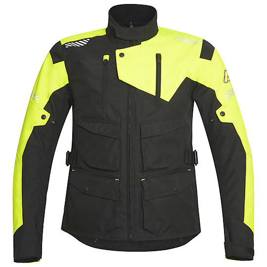 Acerbis Discovery Safary Touring Fabric Motorcycle Jacket Black Yellow