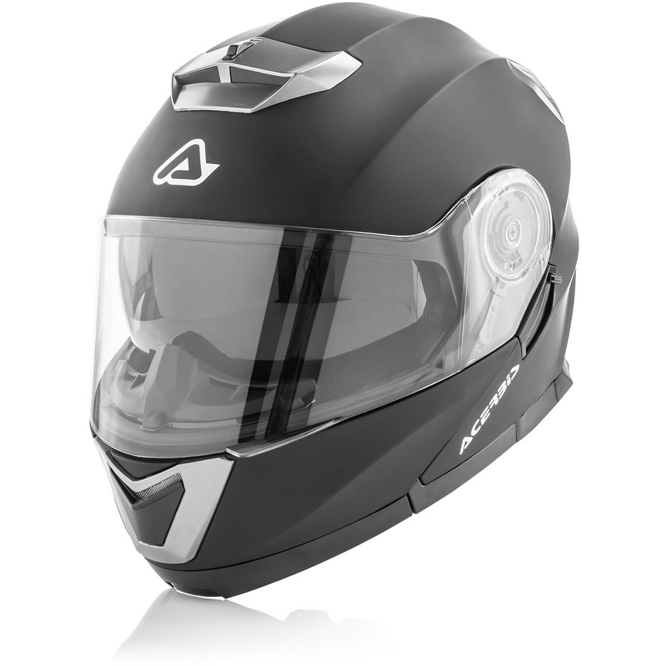Acerbis Double Visor Modular Motorcycle Helmet Black Serel