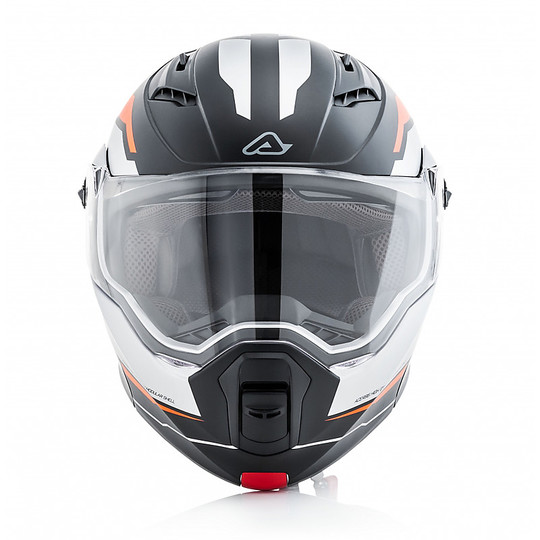 Acerbis Double Visor Modular Motorcycle Helmet Derwel Black Orange
