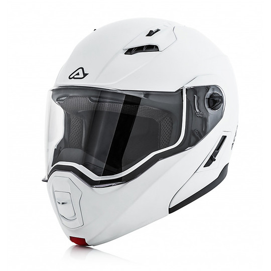 Acerbis Double Visor Modular Motorcycle Helmet White Glossy Derwel