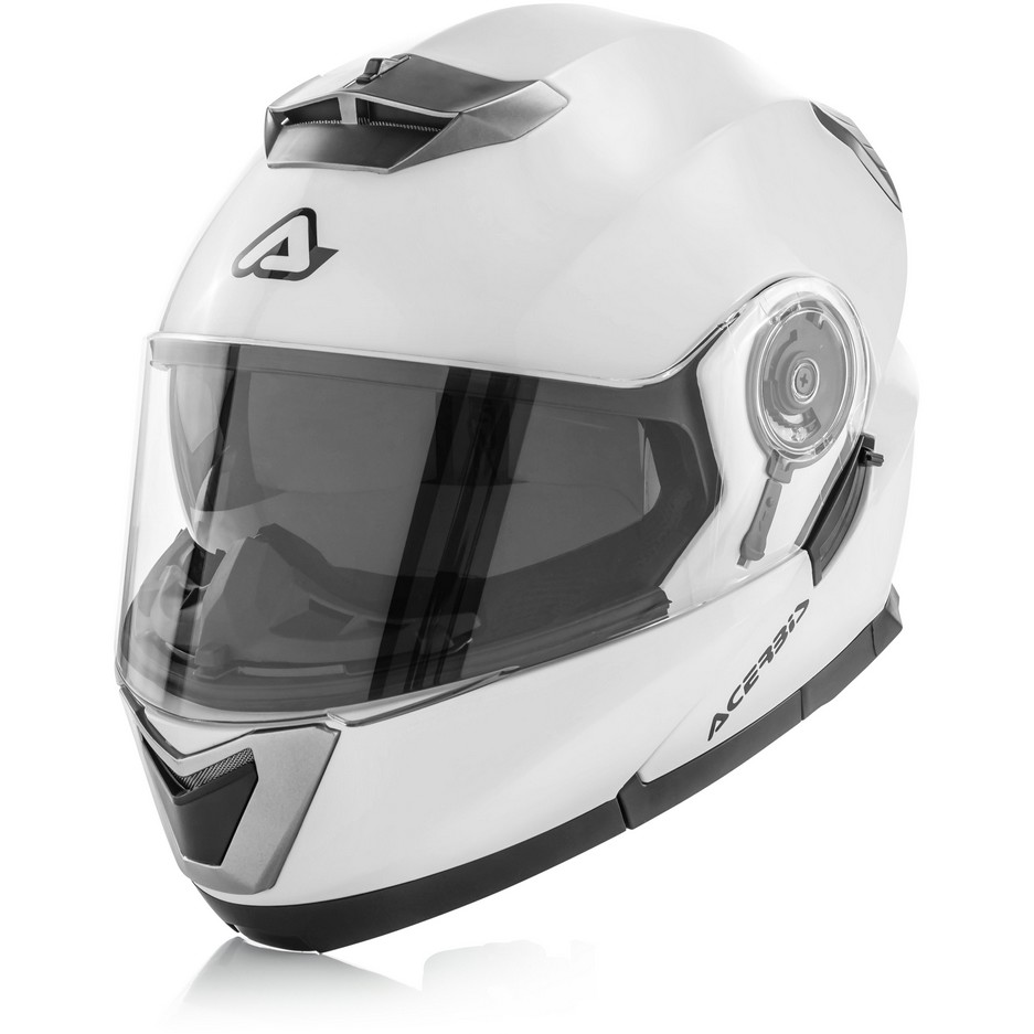 Acerbis Double Visor Modular Motorcycle Helmet White Serel