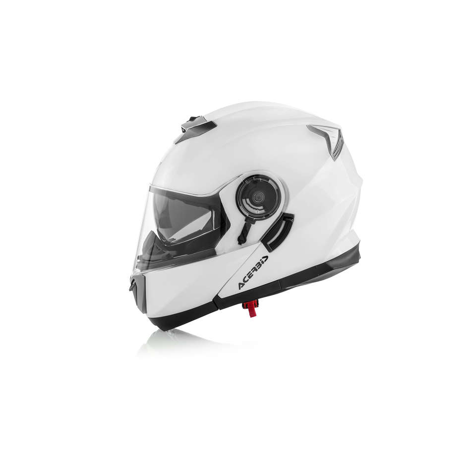 Acerbis Double Visor Modular Motorcycle Helmet White Serel